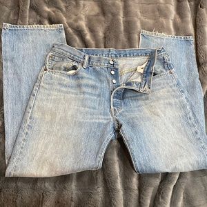 Levi 501 button fly jeans, 36x32